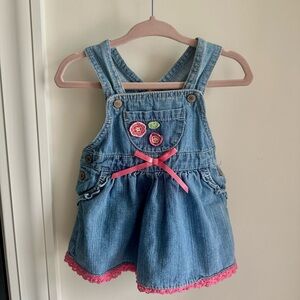 Vintage Genuine Baby by Oshkosh | 90s Denim Dress | 3 months